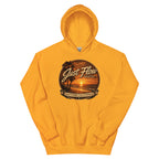 Golden Hour Feature hoodie in Gold, front badge