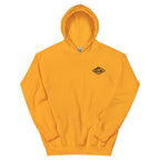 Horizontal Wave Diamond DTF hoodie in Gold with the black mark, front