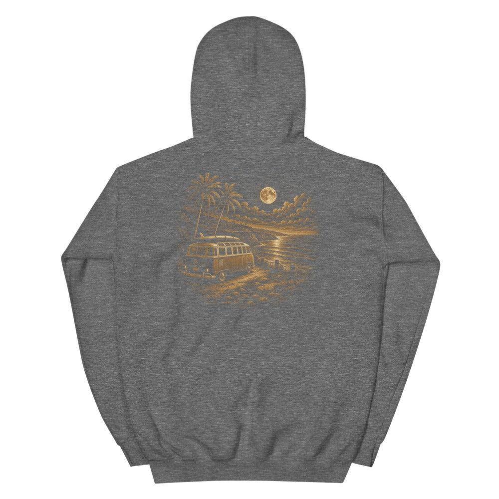 After Dark Bus hoodie, Graphite Heather, back