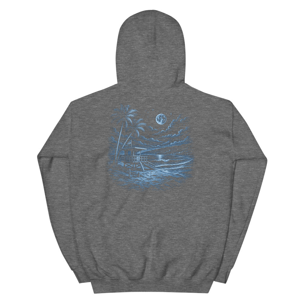 After Dark Lifeguard hoodie, Graphite Heather, back