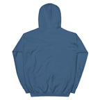 Golden Hour Feature hoodie in Indigo Blue, back, no print