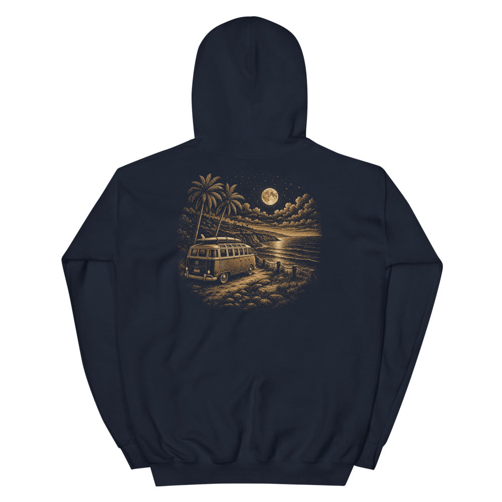 After Dark Bus hoodie, Navy, back