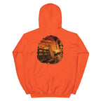 Golden Hour Beach Cruiser hoodie in Orange, back graphic