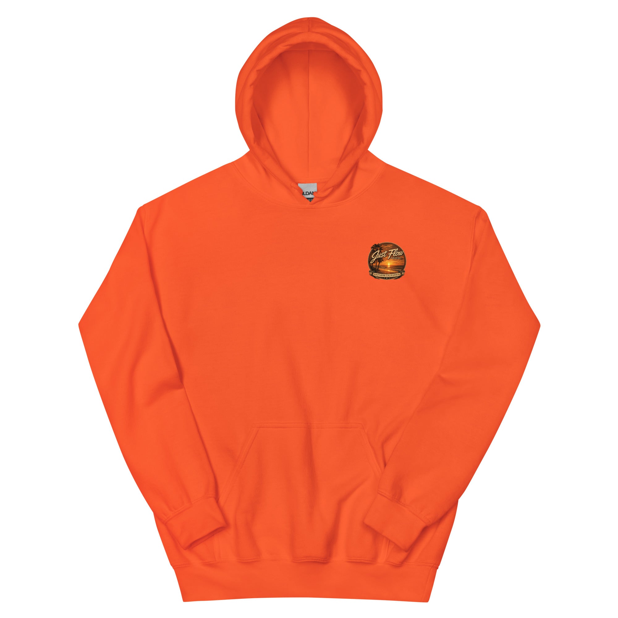 Golden Hour Lifeguard Tower hoodie in Orange, front
