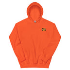Golden Hour Offshore Fishing hoodie in Orange, front