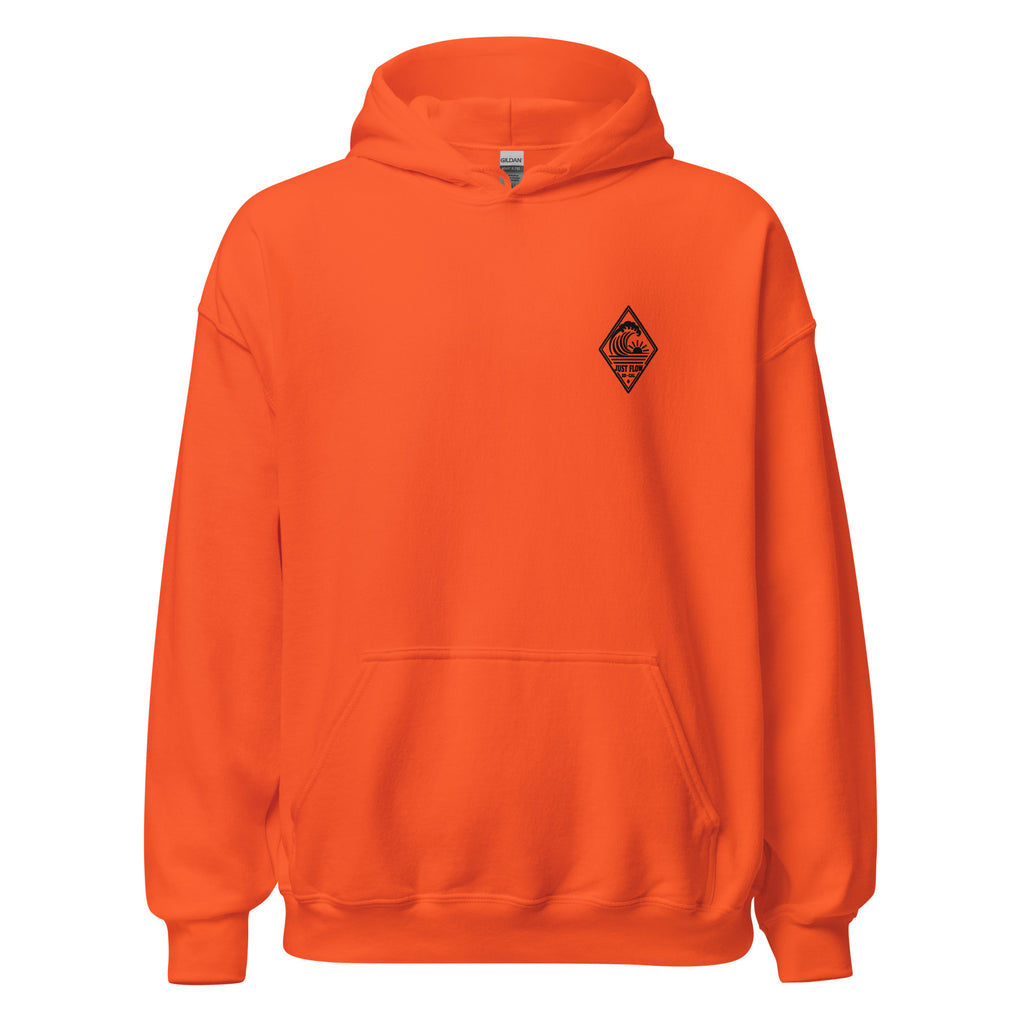 Vertical Wave Diamond hoodie in Orange with the black mark, front