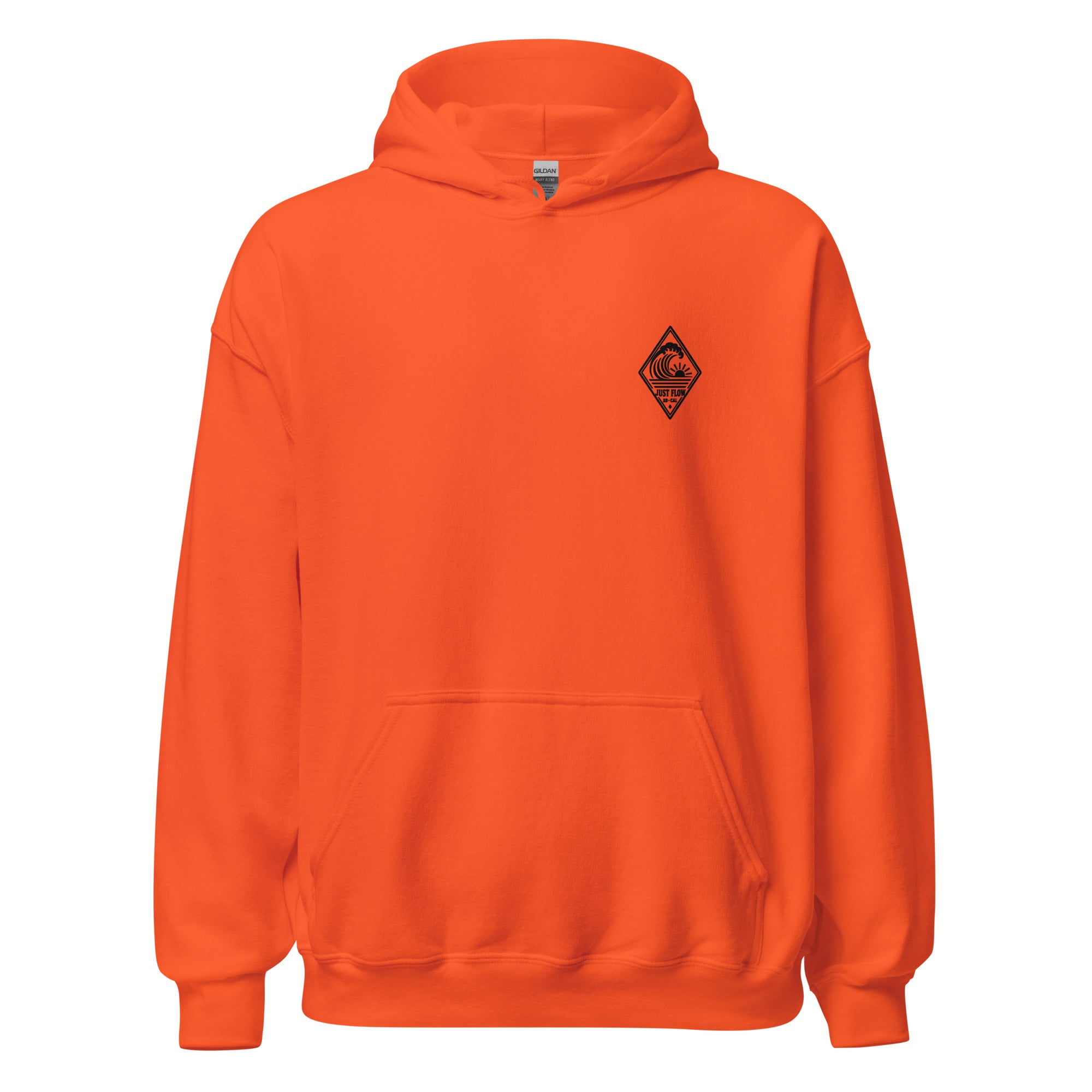 Vertical Wave Diamond hoodie in Orange with the black mark, front