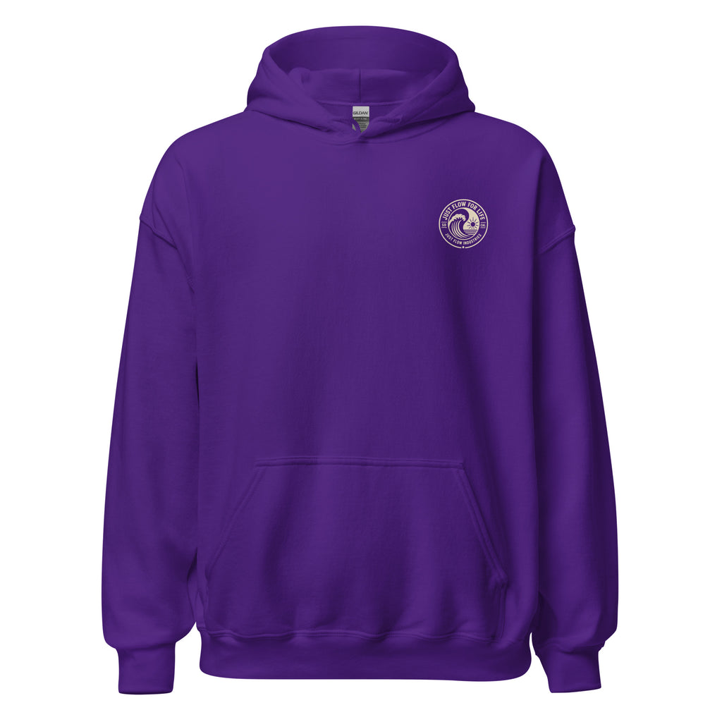 Circular Wave Crest hoodie in Purple with the bone crest, front