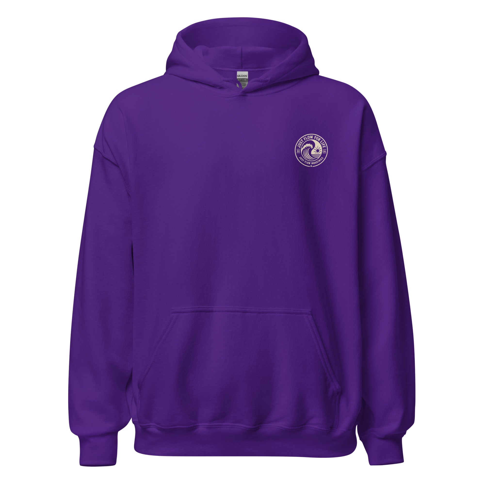 Circular Wave Crest hoodie in Purple with the bone crest, front