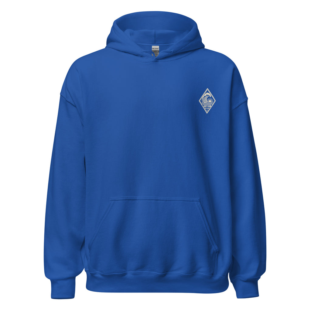 Vertical Wave Diamond DTF Hoodie in Royal, front