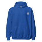 Vertical Wave Diamond DTF Hoodie in Royal, front