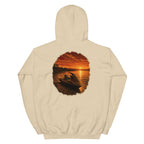 Golden Hour Jet Ski hoodie in Sand, back graphic