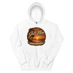 Golden Hour Feature hoodie in White, front badge