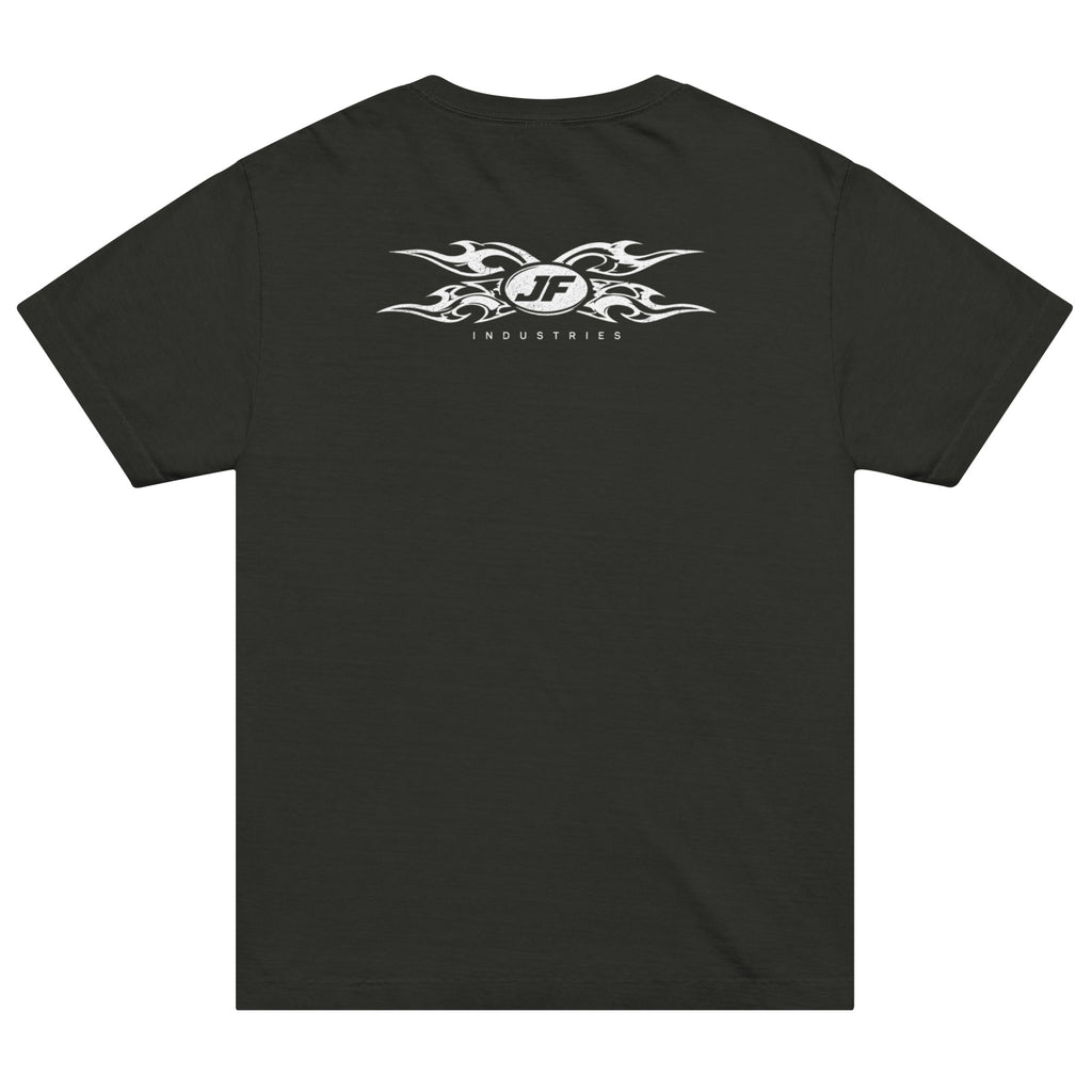 Tribal Oval Oversized Tee in Washed Black, back print