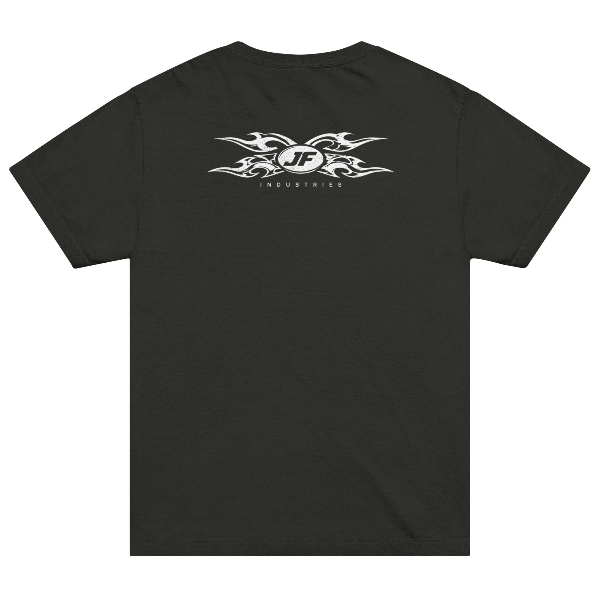 Tribal Oval Oversized Tee in Washed Black, back print