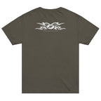 Tribal Oval Oversized Tee in Washed Charcoal, back print
