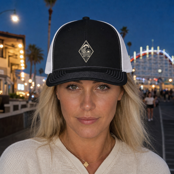 Vertical Wave Diamond Trucker Cap, lifestyle