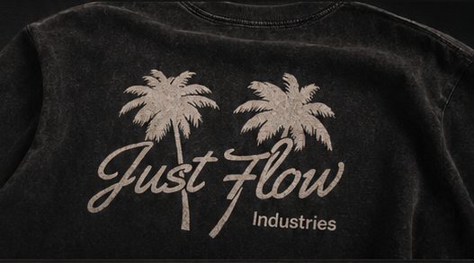 Palm script back print, close